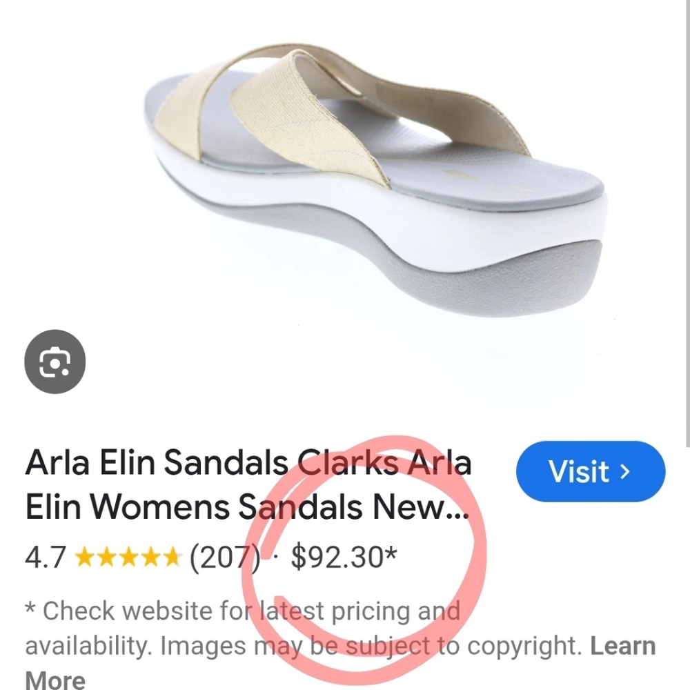 Clarks Slip-On Sandals - Picture 4 of 14